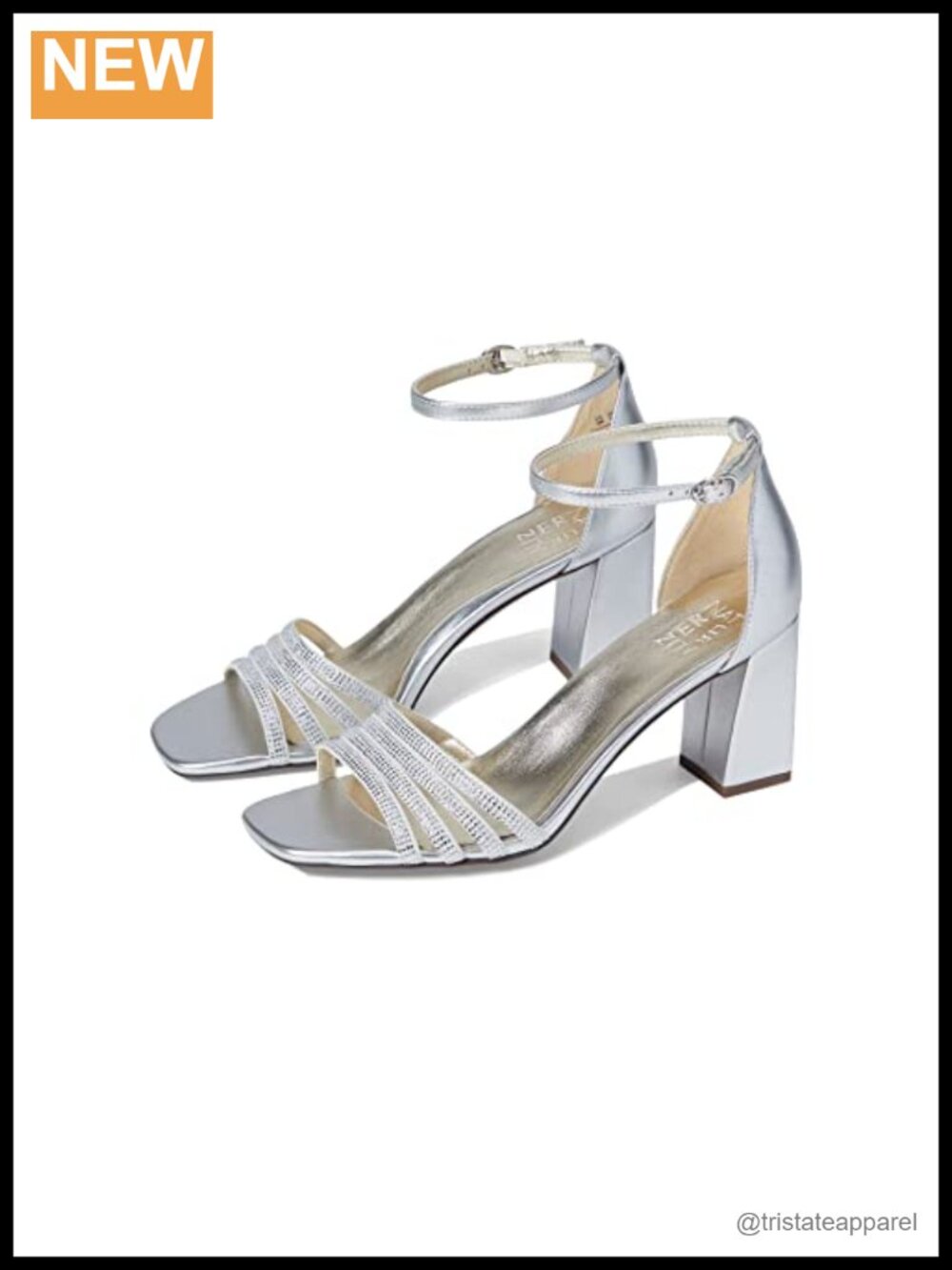 Naturalizer Thena2 Ankle Strap Sandal Comfort Block Heel Square Toe